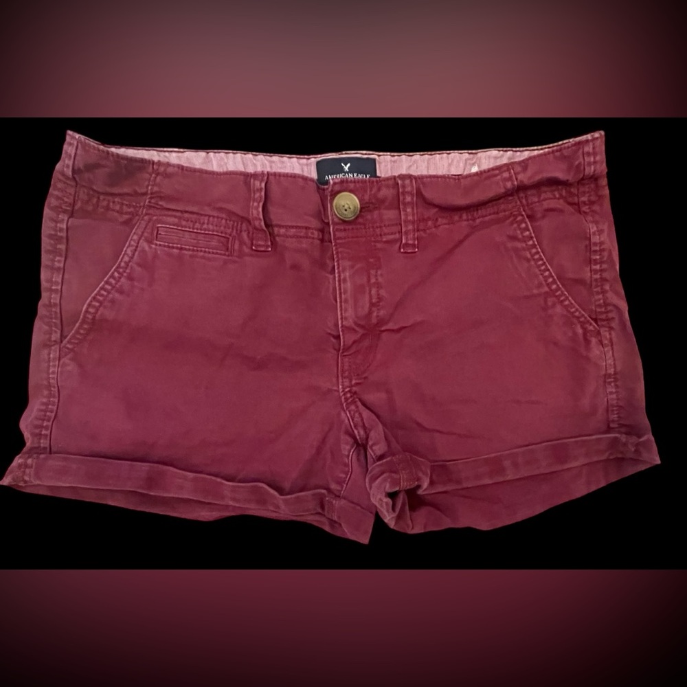 American Eagle Burgundy Shorts